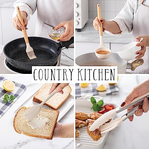 Country Kitchen Non Stick Silicone Utensil Set - Image 4