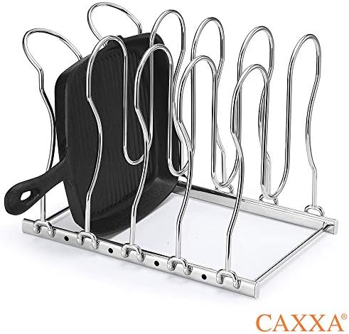 CAXXA Heavy Duty Pan Rack, Pot Lid Rack, Kitchen Cabinet Pantry Cookware - Image 6