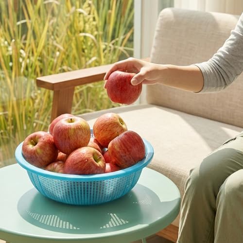 8 Pieces Plastic Wash Basket, Fruit Perforated Strainer - Image 7