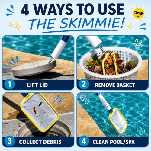 The Skimmie Pool Skimmer Net & Pole 53" - Image 2