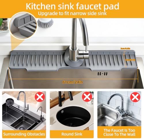 24" Silicone Sink Mat for Kitchen - Image 2