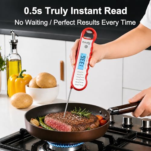 0.5s Instant Read Meat Thermometer Digital, ±0.5°F Accuracy - Image 3