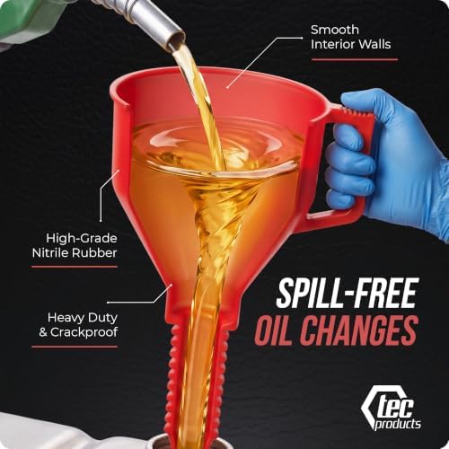 TEC Products FlexAll Long Flexible Oil Change Funnel, 16x5 Inches - Image 4