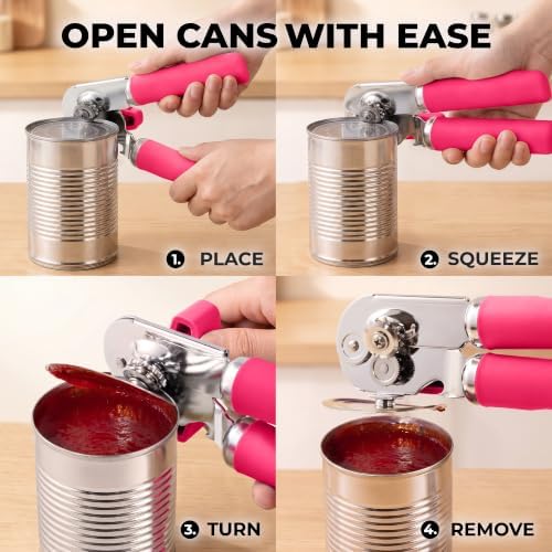 Zulay Kitchen Stainless Steel Swing Open Manual Can Opener Comfortable Grip - Image 3