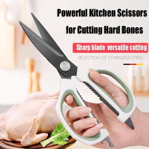 Jasni Transparent Handle Stainless Steel Sharp Powerful Kitchen Scissors - Image 5