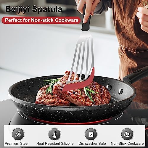 Beijiyi 2-Piece Silicone Fish Spatula - Image 2