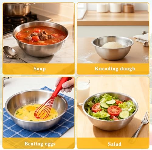 3 Packs Stainless Steel Mixing Bowls - Image 5