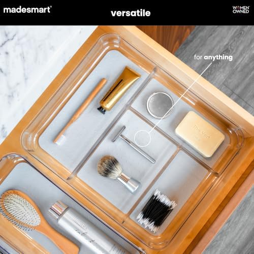 madesmart Clear 4 Compartment Drawer Organizer - Image 3