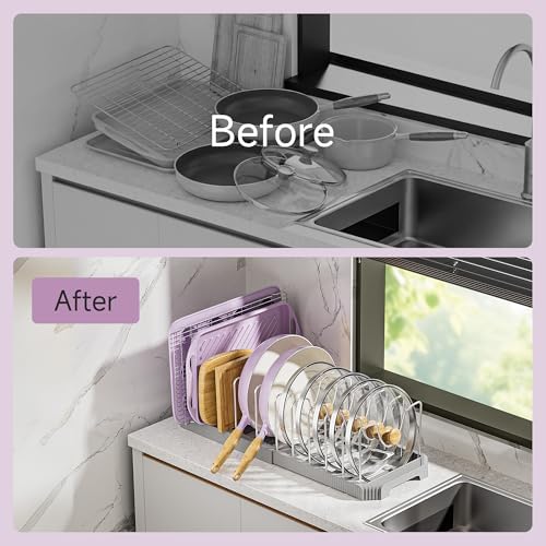 MUDEELA Pots and Pans Organizer under Cabinet - Image 5