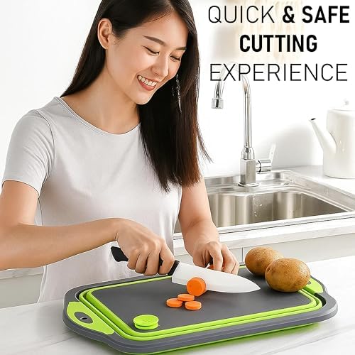 SSKT 3-in-1 Collapsible Cutting Board – Multifunctional Kitchen Sink Tub Basin - Image 6