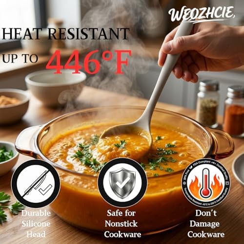 Silicone Kitchen Utensils Set, Nonstick Kitchen Utensils 446°F Heat-Resistant - Image 3