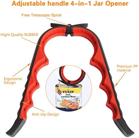 Jar Opener Bottle Opener for Weak Hands, 5 in 1 Multi Function Can Opener - Image 4
