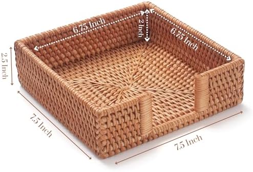 Rattan Napkin Holder Square, Napkin Holders - Image 6