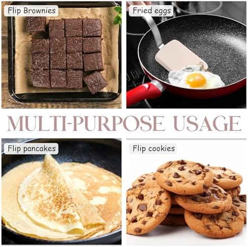 2Pcs Mini Silicone Cookie Brownie Spatula, Solid Flat - Image 6