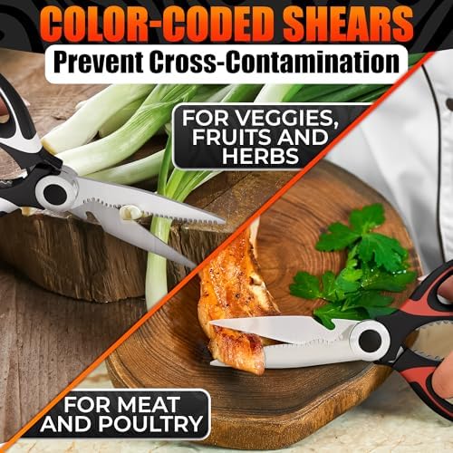 2 Pcs Kitchen Scissors All Purpose Heavy Duty - Image 5