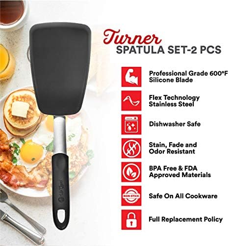 UpGood Silicone Turner Set 600ºF Heat Resistant - Image 3