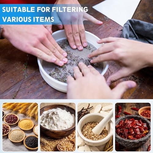 PATIKIL 10 Mesh Lab Sieve, 7.9" Diameter Sifting Screen Nylon Wire Cloth Fine - Image 7