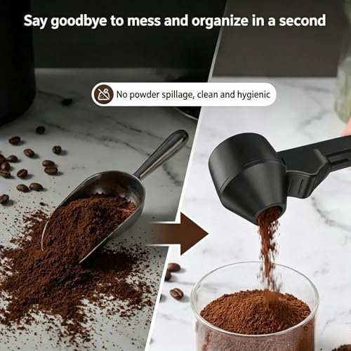2 Pack Coffee Scoop with Funnel, 2 TBSP Reusable K Cup Powder Scoop - Image 5