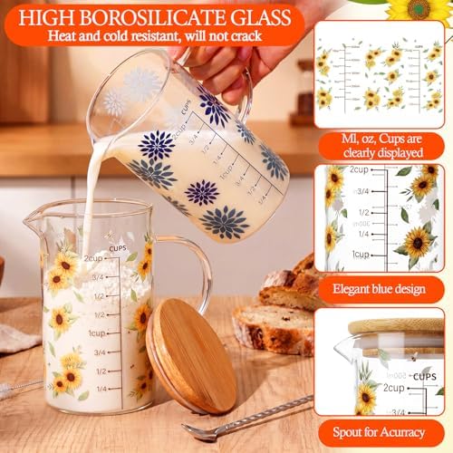 Zhehao Glass Measuring Cup, 16oz/2cups/500ml Easy to Read - Image 3