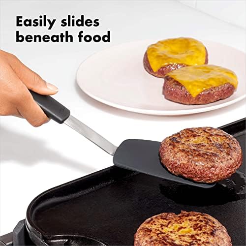 OXO Good Grips Small Silicone Flexible Turner Black & Good Grips Silicone - Image 7