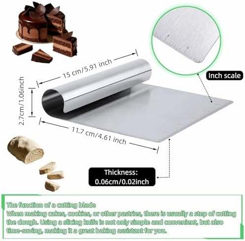 Stainless Steel Dough Scraper - Image 2