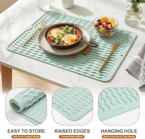 2 Pack Silicone Dish Drying Mat - Image 2