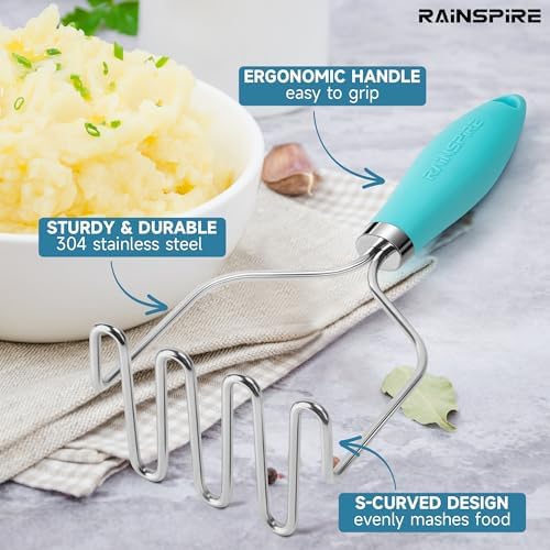 Rainspire Potato Masher Stainless Steel, Mashed Potato Masher Kitchen Tool - Image 5