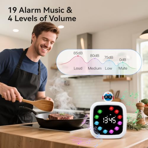 Yunbaoit Digital Visual Timer for Kids, 99-Minute Countdown, Rechargeable - Image 4