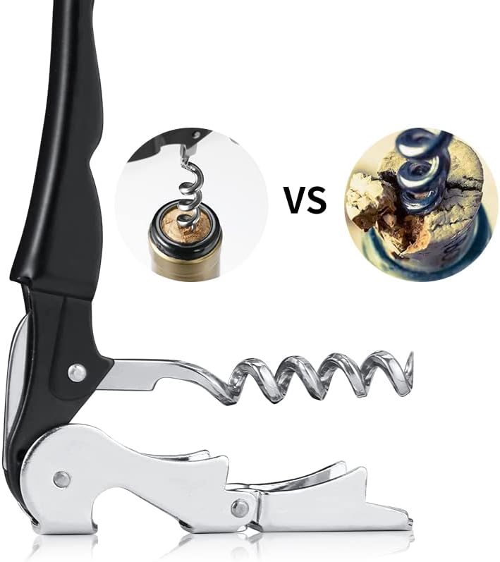 Professional Waiter Corkscrew Wine Openers Set, Heavy Duty Stainless Steel - Image 3