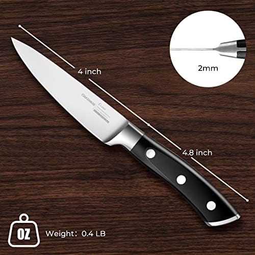 OAKSWARE 4 Inch Classic Paring Knife, German Steel Small Kitchen Knife - Image 6