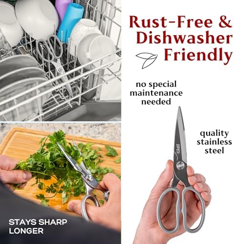 Premium Kitchen Scissors All Stainless Steel – Lifetime Replace. Warranty* - Image 4
