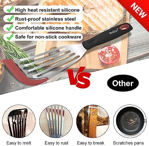 Beijiyi 2-Piece Silicone Fish Spatula - Image 3