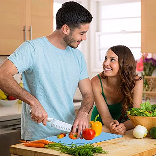 ZVP Flexible Plastic Cutting Board Set of 3 Gradient Color, Colorful Chopping - Image 5