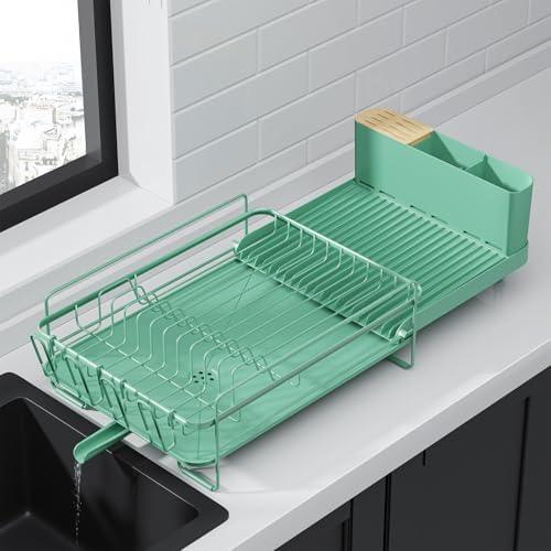 Kitsure Extendable Dish Drying Rack, 19.2"-26.7" L x 12.9" W by Kitsure