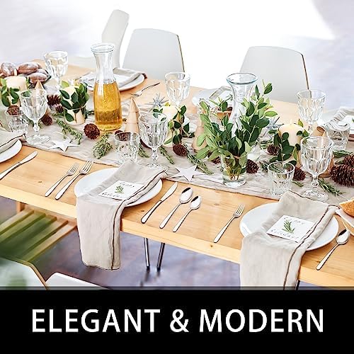 49-Piece Silverware Set with Organizer, Heavy Duty Stainless Steel Flatware Set - Image 6