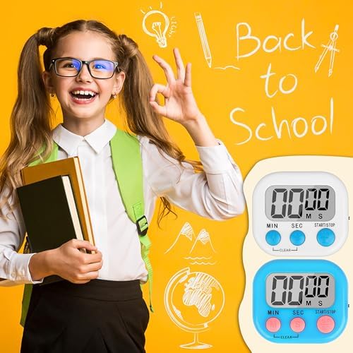 ZILLEEN Classroom Timer for Kids Teachers 6 Pack Digital Timers Blue White - Image 6