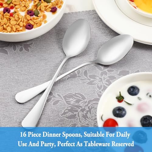 MUTNITT Dinner Spoon Set, Premium Food Grade Stainless Steel Spoons, Durable - Image 7