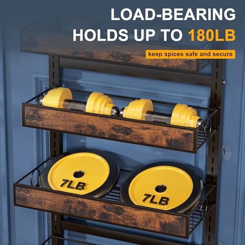 8 Tier Over The Door Pantry Orangizer 2 IN 1 Wall Mounted or Hanging Spice Rack - Image 5