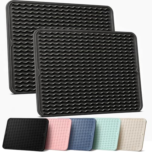 2 Pack Silicone Dish Drying Mat by AOTASO
