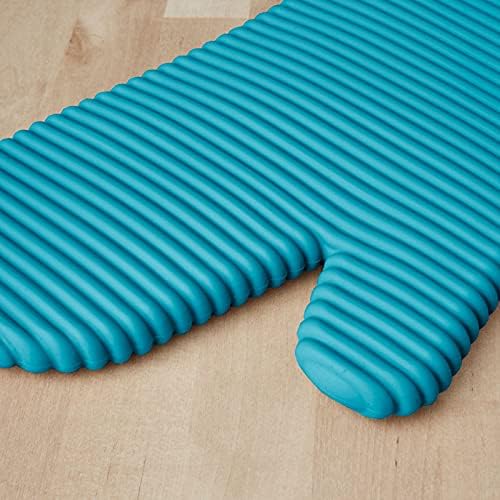 KITCHENAID Ribbed Soft Silicone Oven Mitt 2-Pack Set, Ocean Drive - Image 4