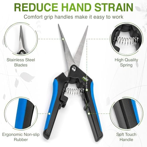 Hydroponic 2Pack Microtip Straight blade/Curved Blade Flower Leaf Trimmer - Image 2