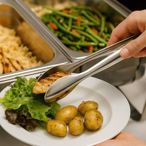 Premium Stainless Steel Serving Tongs - Image 3