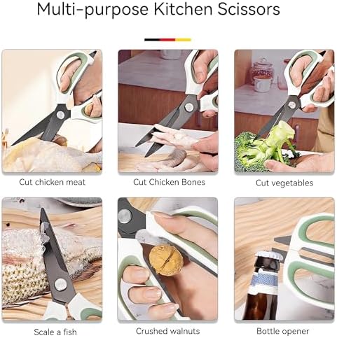 Jasni Transparent Handle Stainless Steel Sharp Powerful Kitchen Scissors - Image 6