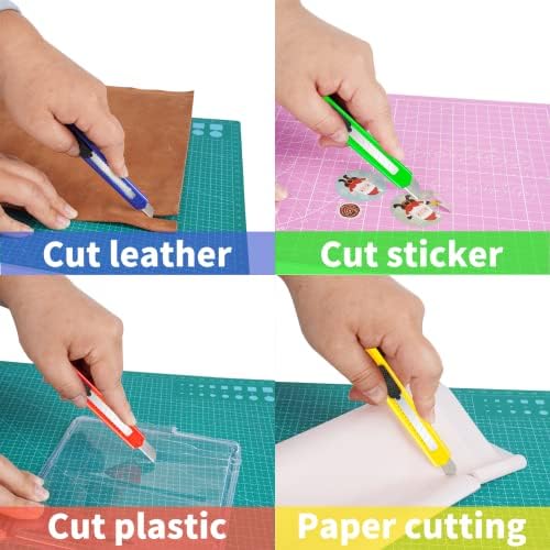 DIYSELF 8 Pack Box Cutter Retractable Utility Knife, 9mm Wide Blade - Image 6