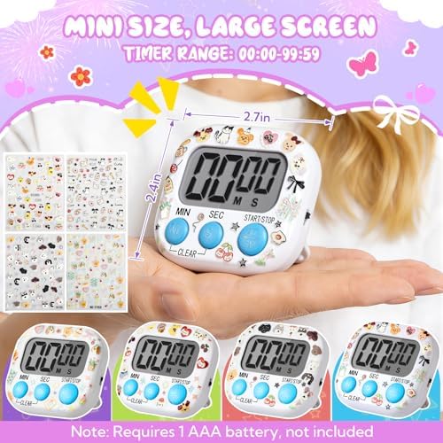 24 Pcs Multi-Function Electronic Timer Small Digital Kitchen Timer Digital Timer - Image 2