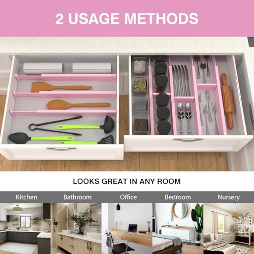 ANTOWIN Expandable Bamboo Drawer Dividers, Fits 17.6-21.6" Drawers - Image 7