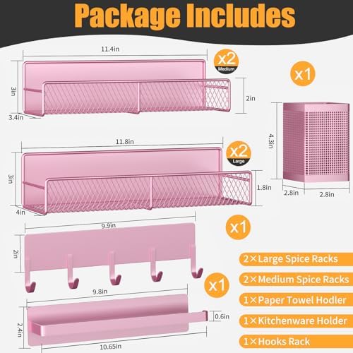 Magnetic Spice Rack for Refrigerator, 7 Pack 100% Metal Strong Magnet Shelves - Image 2