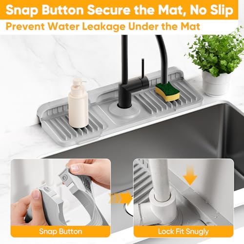 14.6 inch Faucet Mat for Kitchen Sink Splash Guard Kitchen Sink Area Water - Image 4