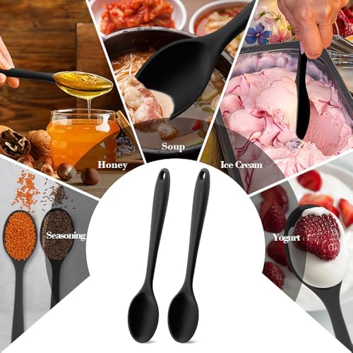 Silicone Spoons for Cooking, Mixing and Stirring, Dishwasher Safe - Image 6