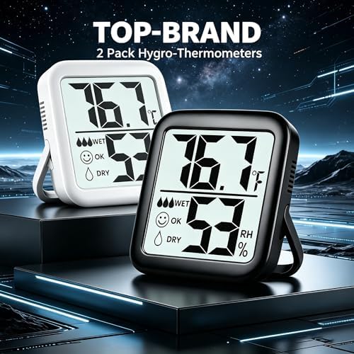Antonki 2 Pack Room Thermometer Indoor Hygrometer - Image 2